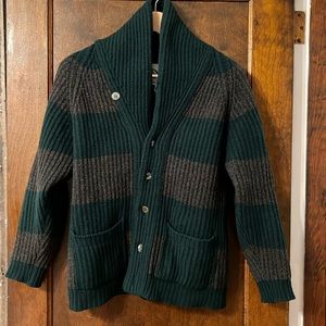 Oviada & Sons Ribbed Knit Wool Cardigan